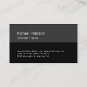 Chic Grey Red Black Striped Trainer Visitekaartje (Achterkant)