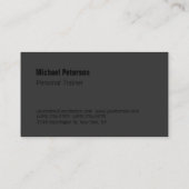 Chic Grey Stylish Black Trainer Carte de visite (Dos)