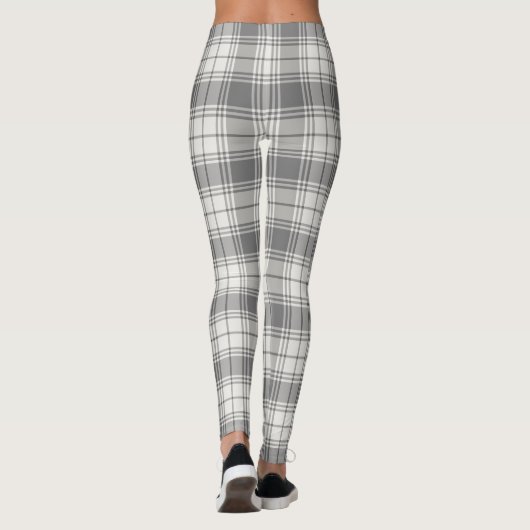 Chic Grey Tartan Leggings (Dos)