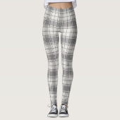 Chic Grey Tartan Leggings (Devant)