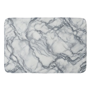 Chic Grey & White Marble Look Glamour Badmat
