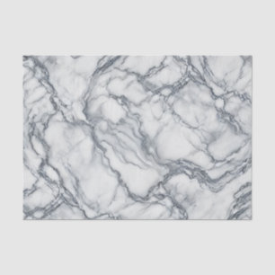 Chic Grey & White Marble Look Glamour Tissuepapier