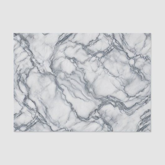 Chic Grey & White Marble Look Glamour Tissuepapier (Voorkant)