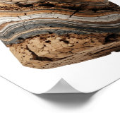 Chic grijs ABSTRACTE KUNST Design Poster (Hoek)