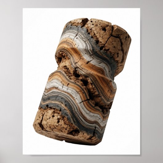 Chic grijs ABSTRACTE KUNST Design Poster (Voorkant)