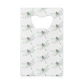 Chic Grijs Blauw Witte Bloemen Bruiloft Kredietkaart Flessenopener (Achterkant)