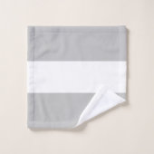 Chic gris clair blanc forme de navire rayures naut (Gant de toilette)