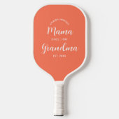 Chic grootmoeder gevestigde scripttypografie pickleball paddle (Achterkant)