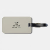 CHIC GROUPON BAGAGELABEL_547 SAND/ZWARTE/MONOGRAM BAGAGELABEL (Achterkant horizontaal)