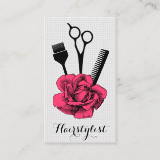 chic haarstylist roze roze molen visitekaartje