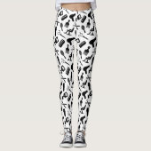 Chic Hair Stylist Patroon Leggings (Voorkant)