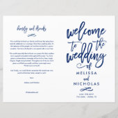 Chic Hand-briefed Wedding Program (Voorkant)