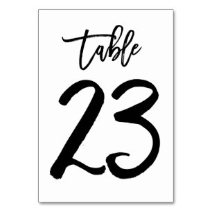 Chic Hand Geletterde Tafelnummer Kaart   Tabel 23