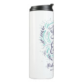 Chic Hand Letterde Beste Vriend ooit Gepersonalise Thermosbeker (Gedraaid links)