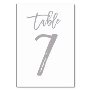 Chic Hand Letterde Silver van het Aantal van de Li Kaart