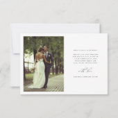 Chic Hand Lettered 2 Photo Wedding Bedankkaart (Achterkant)