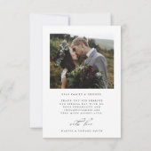 Chic Hand Lettered 3 Photo Wedding Bedankkaart (Achterkant)
