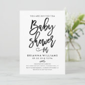Chic Hand Lettered Baby shower Kaart (Staand voorkant)