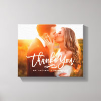 Chic Hand Lettered Bedankt Foto
