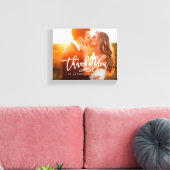 Chic Hand Lettered Bedankt Foto Canvas Afdruk (Insitu (Woonkamer))