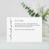 Chic Hand Lettered "Dank u" behuizing Kaart (Staand voorkant)