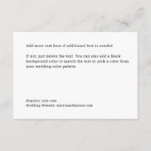 Chic Hand Lettered "Dank u" behuizing Kaart (Achterkant)