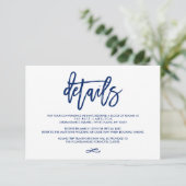 Chic Hand Lettered de Kaart van de Details van de  (Staand voorkant)