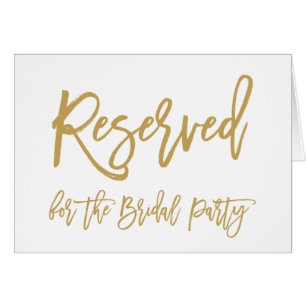 Chic Hand Lettered Gold gereserveerd voor Bridal P