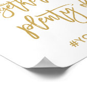 Chic Hand Lettered Gold Wedding Seating Sign Poster (Hoek)