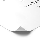 Chic Hand Lettered Poster van het Menu van de Wedd (Hoek)