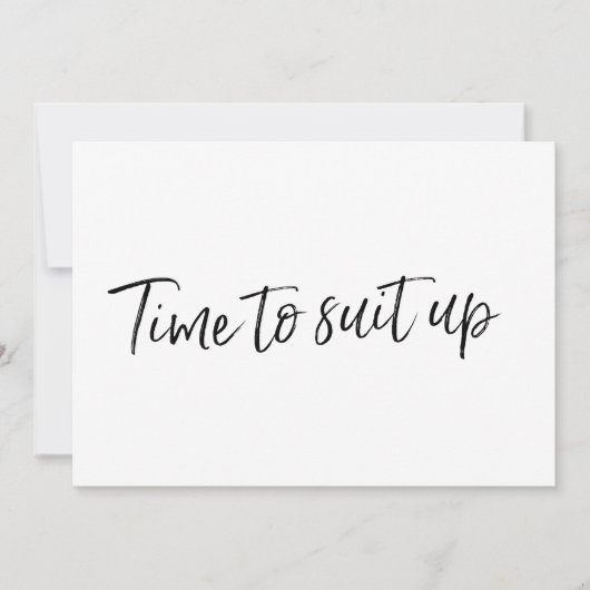 Chic Hand lettered "Time to suit" (Voorkant)