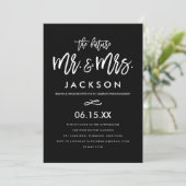 Chic Hand Lettered Uitnodiging van de Partij van d (Staand voorkant)