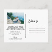 Chic Hand Lettered We Got Hitched aankondiging (Achterkant)