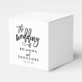 Chic Hand Lettered Wedding Bedankdoosjes (Voorkant Zijde)