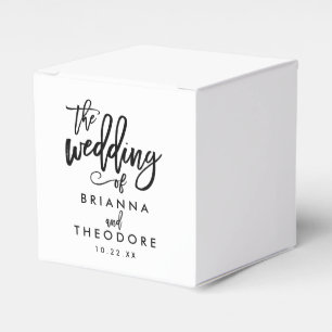 Chic Hand Lettered Wedding Bedankdoosjes