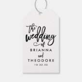 Chic Hand Lettered Wedding Gift Label Cadeaulabel (Voorkant)