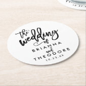 Chic Hand Lettered Wedding Onderzetter (Gebogen)