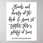 Chic Hand Lettered Wedding Seating Sign Poster (Voorkant)