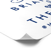 Chic Hand Lettered Wedding Welkomstteken Poster (Hoek)