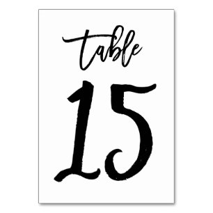 Chic Hand Letterige Table Number Card   Tabel 15 Kaart