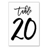 Chic Hand Letterige Table Number Card | Tabel 20 Kaart (Achterkant)