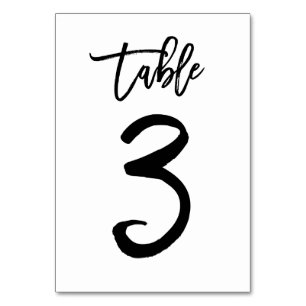 Chic Hand Letterige Table Number Card   Tabel 3 Kaart