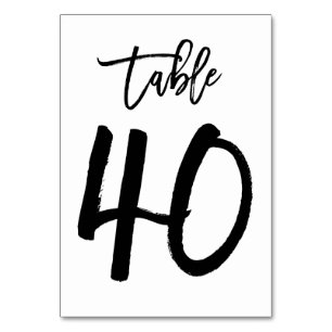 Chic Hand Letterige Table Number Card   Tabel 40 Kaart