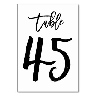 Chic Hand Letterige Table Number Card   Tabel 45 Kaart
