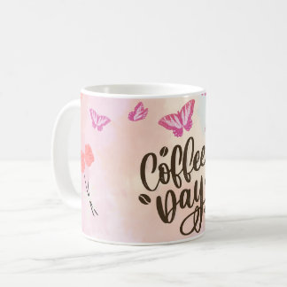 Chic Handlettered Coffee Design Modern Boho "Café" Koffiemok