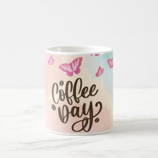 Chic Handlettered Coffee Design Modern Boho "Café" Koffiemok (Center)