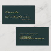 Chic-handschrift Visitekaartje voor hoofdlettergeb (Voorkant / Achterkant)