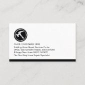 Chic Handyman Tools Tab Visitekaartje (Achterkant)