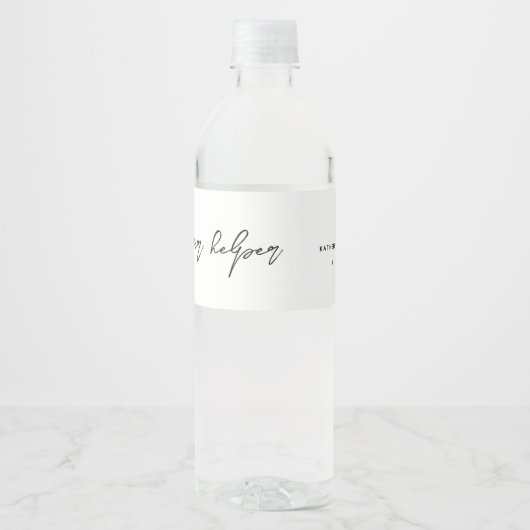 Chic Hangover Helper Waterfles Etiket (Voorkant)