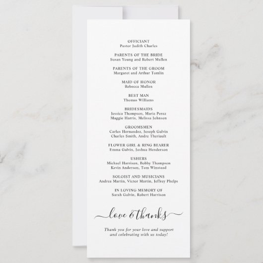 Chic Happy Jamais Après Le Programme De Cérémonie (Dos)